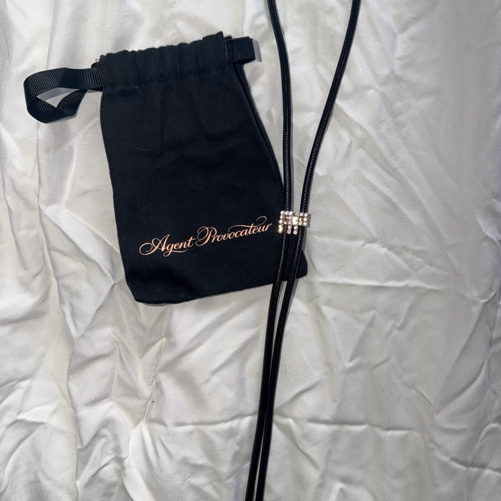 Agent Provocateur Black Necklace with Silver Details - Picture 2 of 2